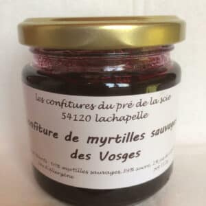 Confiture des myrtilles sauvages des Vosges 212g