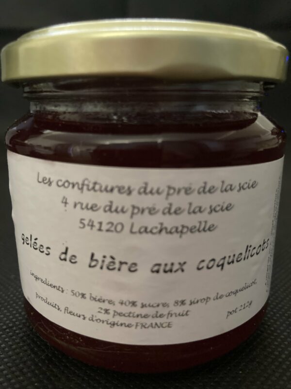 gelée-bière-coquelicot-produits-fermiers-locaux-Crion-Lunéville-Nancy