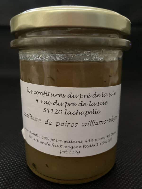 gelée-poires-williams-thyms-produits-fermiers-locaux-Crion-Lunéville-Nancy